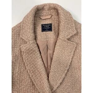 Abercrombie & Fitch Pink Tweed Coat Wool Blend Size S
